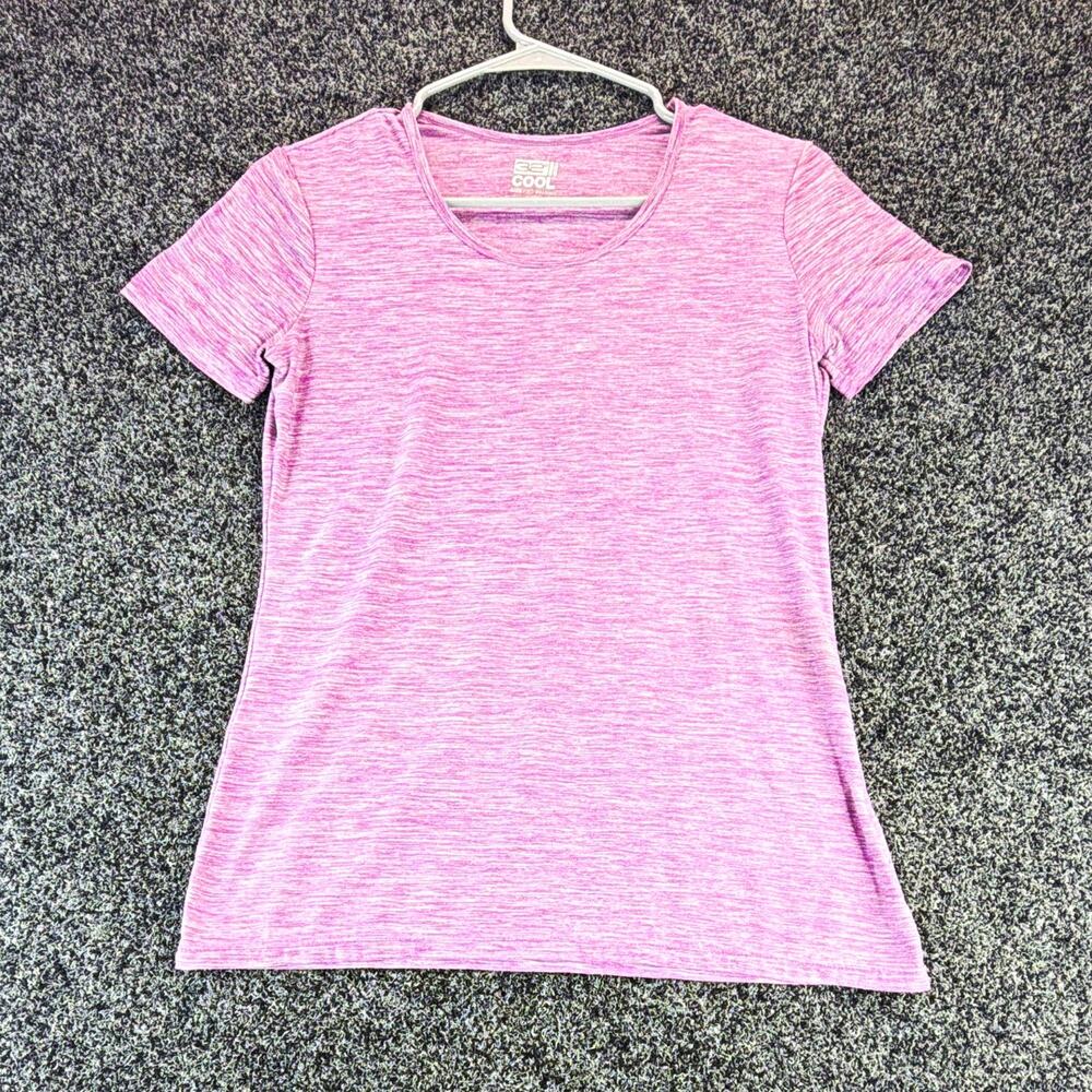 32 Degrees Cool Women’s S Purple Scoop Neck Short Sleeve Lightweight Stretch Tee